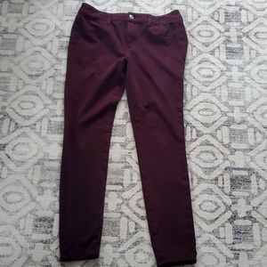American Eagle burgundy jeggings women's size 10